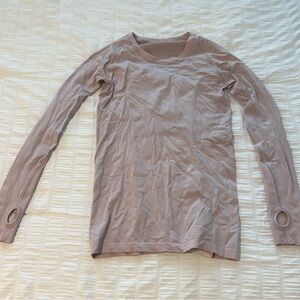 lululemon athletica Long Sleeve Top in Light Pink